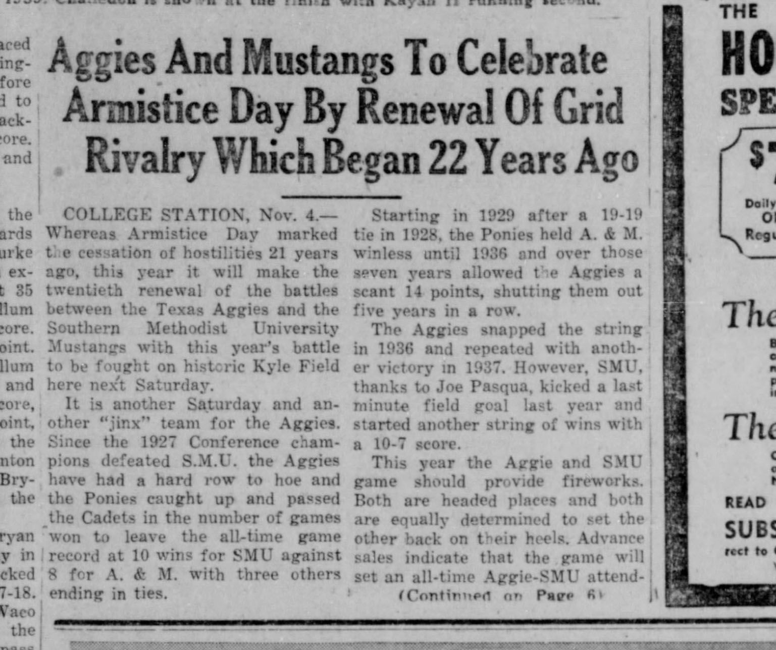 The Eagle Archives: November 4, 1939